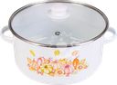 Кастрюля HOMECLUB Enamel, деколь, в ассортименте, 4.8л