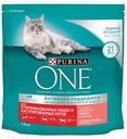 Сухой корм  для стерилизованных кошек и кастрированных котов Purina ONE лосось, 1,5 кг