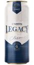 Пиво United Legacy Класcик Лагер светлое фильтрованное 4.8%, 430мл