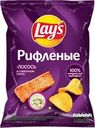 Чипсы картофельные LAY'S Рифленые Сливочный лосось, 140г
