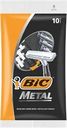 Бритва одноразовая мужская BIC Metal 1 лезвие, защитная металлическая полоска, 10шт