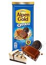 Шоколад Alpen Gold Чизкейк молочный с начинкой со вкусом чизкейка с добавлением сухого сыра и кусочками печенья Орео, 85г