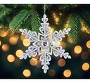Ёлочное украшение Снежинка серебристая, 12см