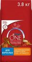 Корм Purina one с курицей и рисом сухой для собак средних и крупных пород 3.8кг