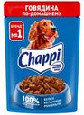 Корм влажный Chappi Сытный мясной обед с говядиной по-домашнему для собак 85г