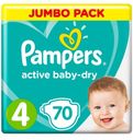 Подгузники Pampers Active Baby-Dry 4 (8-14 кг), 70 шт