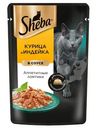 Влажный корм Sheba для кошек Ломтики в соусе с курицей и индейкой, 75г