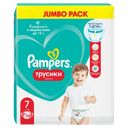 Подгузники-трусики PAMPERS7 17+кг, 34шт