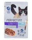 Корм влажный "Для поддержания здоровья кошек", Perfect Fit, 75 г, с лососем