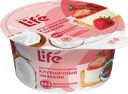 Десерт кокосовый ЛЕНТА LIFE Клубничный чизкейк, без змж, 130г