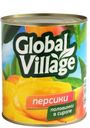 Персики Global Village половинки в сиропе 820 г