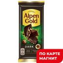 ALPEN GOLD DARK Шоколад темный фундук 80г фл/п(Монделис):21