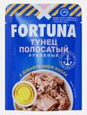 Тунец полосатый рубленый c маслом Fortuna 100г