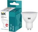 Лампа IEK LED PAR16, 7Вт, 230В, 4000К, GU10, софит