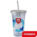 Пищевой лёд стакан с трубочкой, 180 г