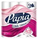 Туалетная бумага "Silk Edition", Papia, с экстрактом шёлка, 3 слоя, 16 рулонов