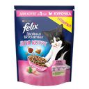 Корм для котят FELIX® Двойная вкуснятина куриный сухой, 600г