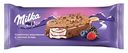 Мороженое сливочное Milka с наполнителем Лесные ягоды, покрытое молочным шоколадом с ягодами черники, 64г