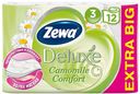 Туалетная бумага «Ромашка» Zewa Deluxe, 3 слоя, 12 рулонов