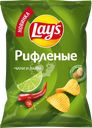 Чипсы картофельные LAY'S Рифленые, Чили–лайм, 125г