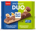 Молочный шоколад Ritter Sport хрустящий DUO ореховый крем с