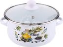 Кастрюля HOMECLUB Enamel, деколь, в ассортименте, 2.7л