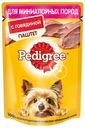 Влажный корм Pedigree для взрослых собак миниатюрных пород паштет с говядиной 80 г