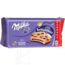Печенье MILKA SENSATIONS с начинкой и кусочками молочного шоколада 156г