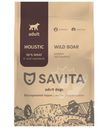 Корм сухой Savita с мясом дикого кабана для взрослых собак полнорационный беззерновой, 1кг