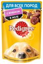 Влажный корм Pedigree для взрослых собак всех пород с ягненком в желе 85 г