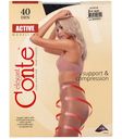 Колготки КОНТЕ, Актив, 40 ден, черные, 2 