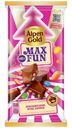 Шоколад Alpen Gold MaxFun с арахисом шоколадным драже и взрывной карамелью молочный, 140г