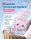 Влажная туалетная бумага с экстрактом алоэ, 3 пачки по 20 шт.