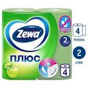 Туалетная бумага Zewa Плюс Яблоко 2-слойная, 4 рулона