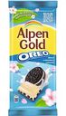 Шоколад молочный Alpen Gold с белым шоколадом с начинкой со вкусом Ванили и кусочками печенья Орео, 90 г