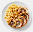 Рулет куриный Каприз с грибами жареным луком и макаронами 250г