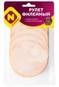 Рулет Останкино Филейный из мяса кур копчёно-варёный нарезка, 100г