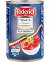 Томаты резаные Federici в собственном соку с базиликом, 425 г