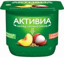 Биойогурт Активиа с персиком, личи и киноа 2,9%, 150 г