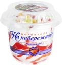 Мороженое САМ-ПО На набережной Клубника, с клубничным наполнителем, кокосовой стружкой и мармеладом, без змж, пластиковый стаканчик