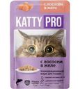 Корм влажный Katty Pro с лососем в желе для кошек 75г