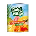 Консервы фруктовые пастеризованные: «Коктейль тропический» в легком сиропе, торговой марки «Global Village», 565г