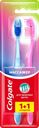 Зубная щетка COLGATE Массажер, средней жесткости, 1+1, 2шт