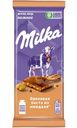 Шоколад молочный Milka с ореховой пастой и карамелизованным соленым миндалем, 80г