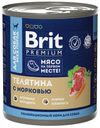 Brit Premium консервы Телятина с морковью д/взр.собак всех п