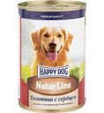 Влажный корм для собак с чувствительным пищеварением Happy Dog NaturLine Телятина с сердцем, 410 г