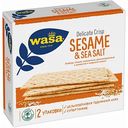 Хлебцы пшеничные цельнозерновые Wasa тонкие Delicate Crisp Rosemary & Sea salt с розмарином и морской солью, 190 г