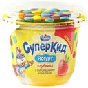 Йогурт Савушкин СуперКид клубника с шоколадными конфетами 3.5%, 103г
