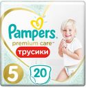 Подгузники-трусики Pampers Premium Care Junior размер 5 (12-17 кг), 20 шт