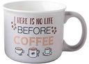 Кружка фарфороваая Before Coffee в ассортименте, 515мл